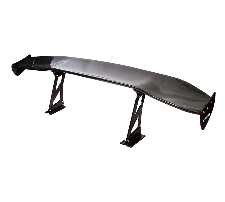 NRG Innovations Carbon Fiber GT Wing Spoiler With Brackets, Universal 69JDM Style