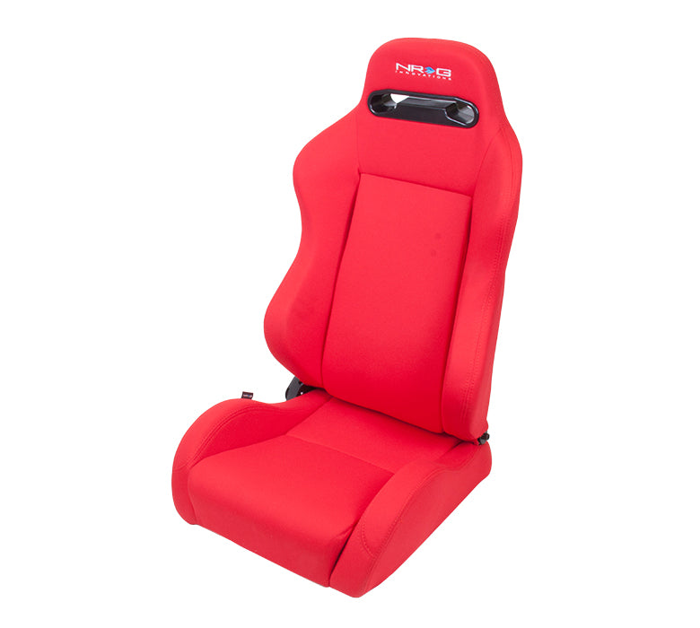 Reclinable Racing Seat Cloth with Red Stitching – NRG Innovations
