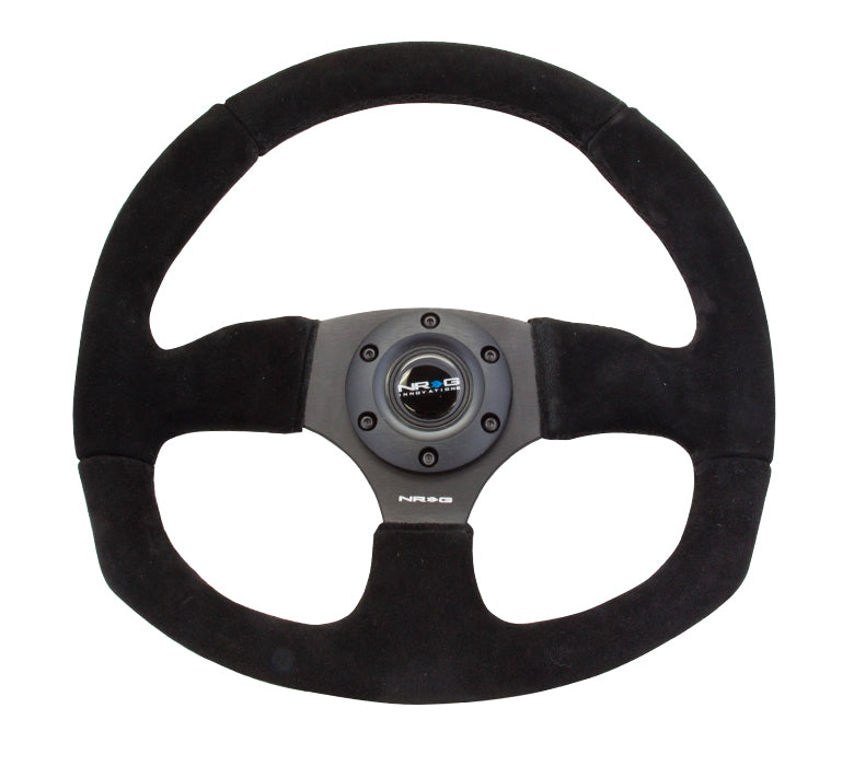 NRG 320mm Flat Bottom Style Steering Wheel - Universal | RST-009S-RS NRG 320mm Flat Bottom Style Steering Wheel - Universal | RST-009S-RS