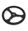 350MM FLAT STEERING WHEEL LEATHER