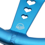 ALUMINUM STEERING WHEELS - HEART CUTOUT (350MM)
