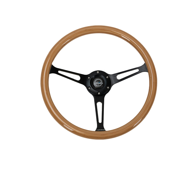 BAMBOO WOODGRAIN STEERING WHEEL BLACK