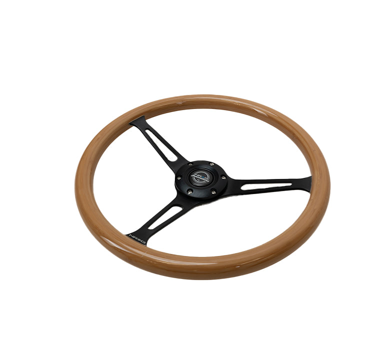 BAMBOO WOODGRAIN STEERING WHEEL BLACK