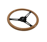 BAMBOO WOODGRAIN STEERING WHEEL BLACK