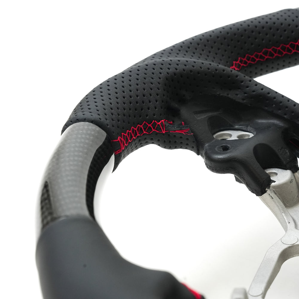 CARBON+RED STITCHING