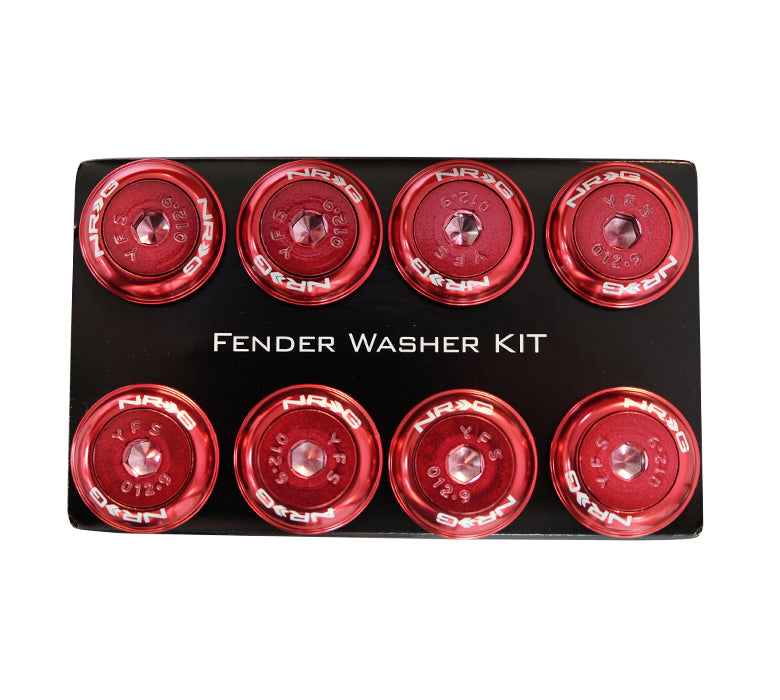 NRG Fender Washer Kit, Set of 10 (Green) Rivets for Metal FW-110GN