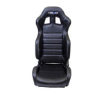 Reclinable Racing Seat White Stitching