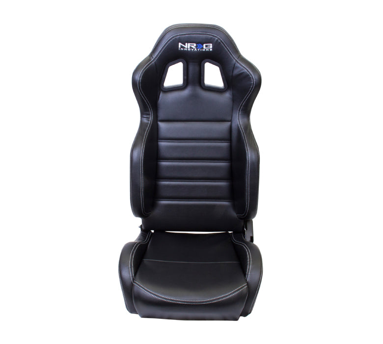 Reclinable Racing Seat White Stitching