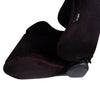 Reclinable Racing Seat Suede with Red Stitching