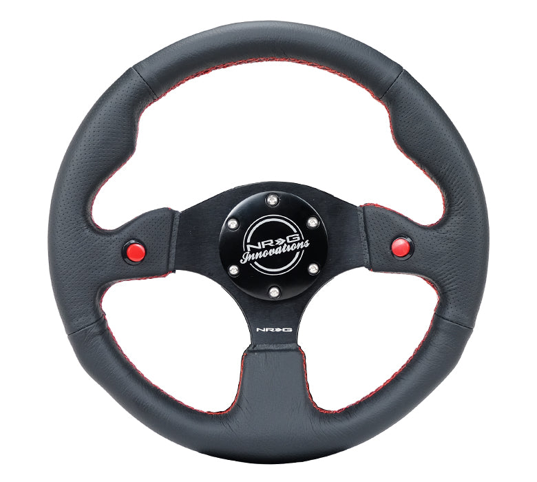 DUAL BUTTON STEERING WHEEL LEATHER