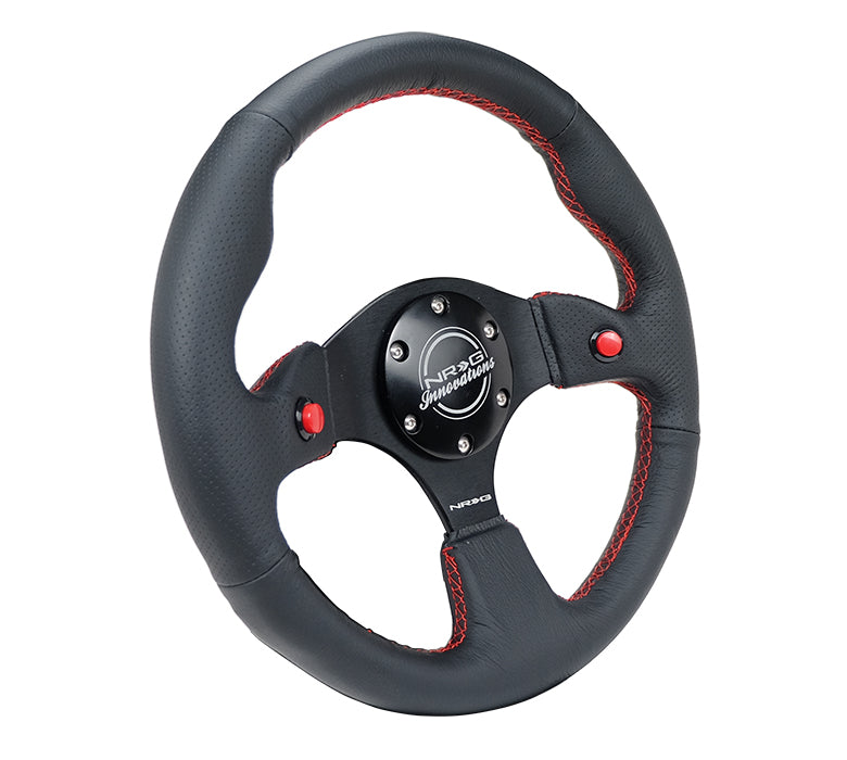 DUAL BUTTON STEERING WHEEL LEATHER