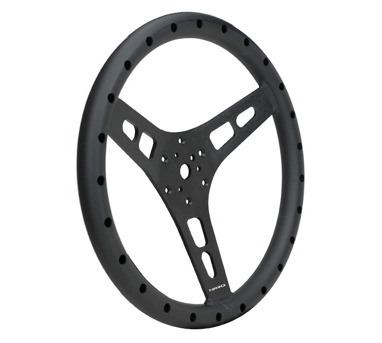 NRG Innovations Reinforced Sport Steering Wheel - 350mm Full Aluminum, Lightweight, 6-Bolt Universal Fit