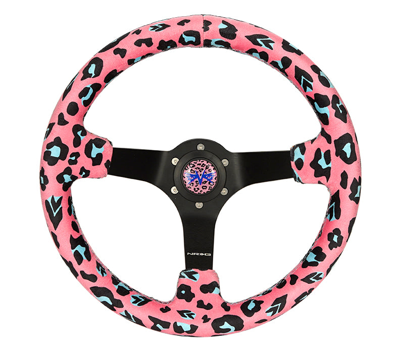 Handmade Purple Leopard Cheetah Print Steering Wheel Cover