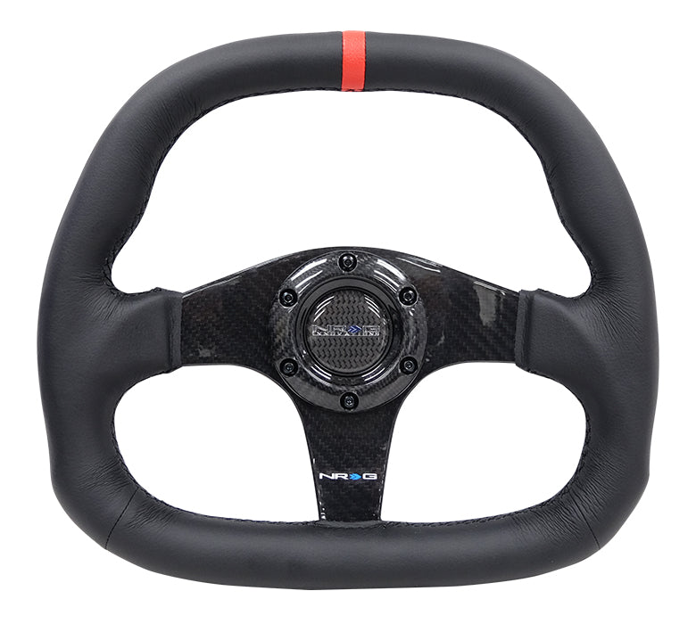 NRG Steering Wheel Flat Bottom Leather