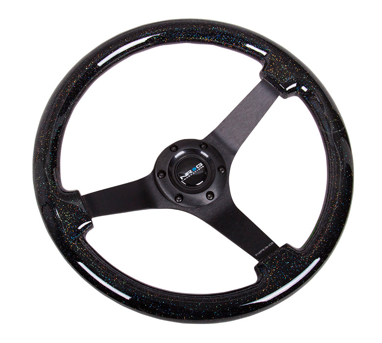 Speed Daddy 14" Vintage Style Wood Grain Steering Wheel – 3-Spoke Deep Dish Stainless Steel